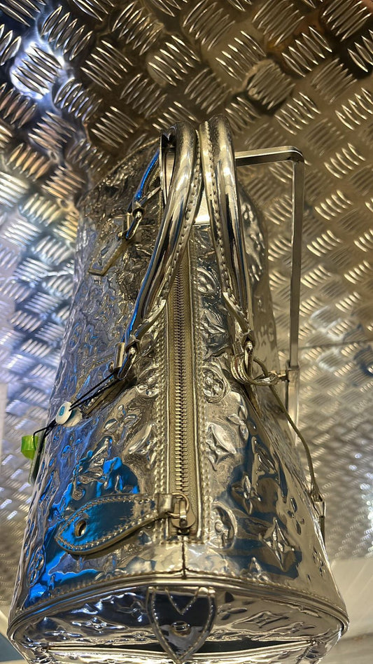 Louis Vuitton Silver Mirror Monogram Speedy Bag